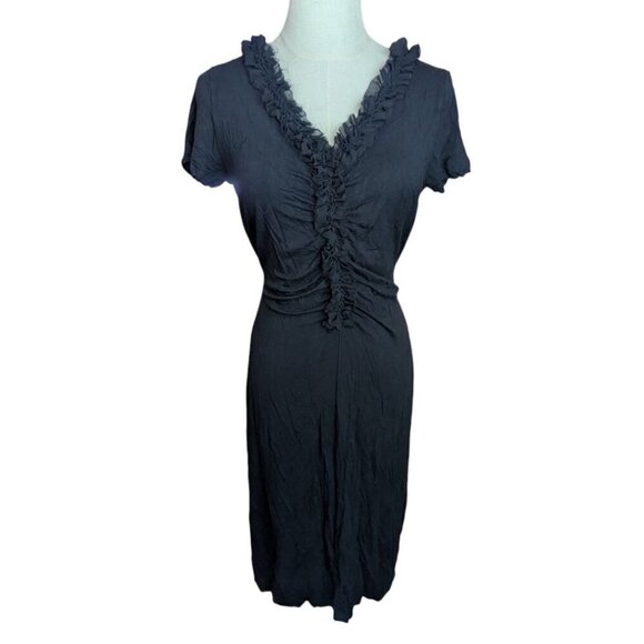 Merona Ruffle V-Neck Tie Back Dress Medium - Picture 1 of 5